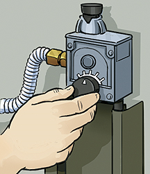 Turn down the hot water heater to 120°F to avoid scalds.