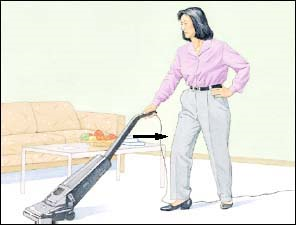 Image of woman vacuuming