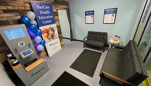 the lobby of the BayCare Health Education Center