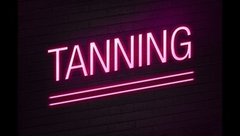 tanning neon sign