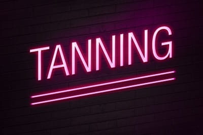 tanning neon sign