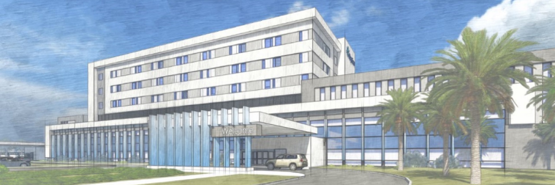 Artist's rendering of the new BayCare hospital that will be built in Wesley Chapel, Florida