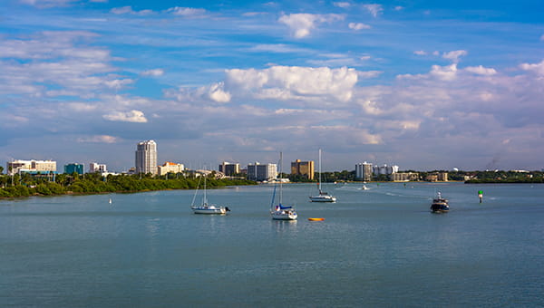 View of intracoastal waterway from each room