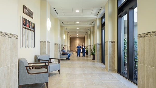 Hallway at Morton Plant North Bay Hospital