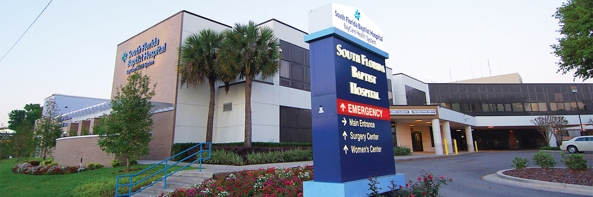 Exterior of South Florida Baptist Hospital