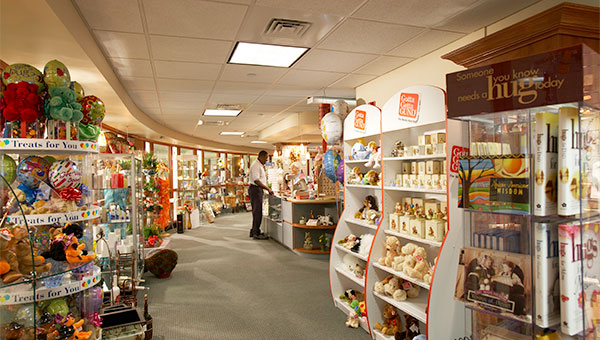 A variety of items for patients and visitors in the hospital gift shop
