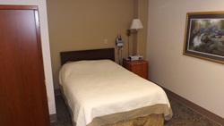A bed in the sleep disorders center