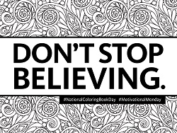 dont stop believing coloring image