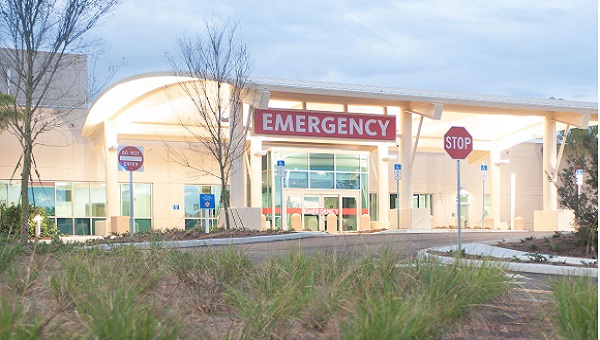 The Emergency Room entrance at St. Joseph's Hospital-South