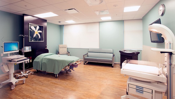A labor and delivery suite at St. Joseph's Hospital-South