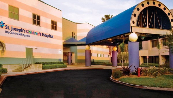 The exterior of St. Joseph's Children's Hospital in Tampa, Florida