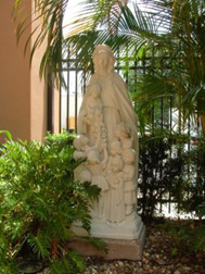 St. Joseph's Hospital healing garden Our Lady of All Nations statue