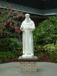 St. Joseph's Hospital healing garden St. Francis statue