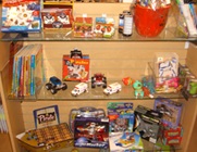 Toys available for children at hospital gift shop