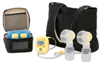Breast pump with carrying case