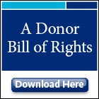 Donor Bill of Rights button