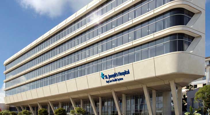 picture of the main tower at St. Joseph's Hospital