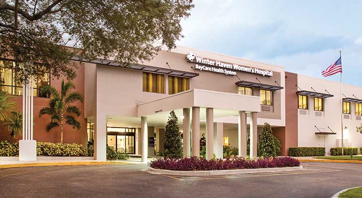 Exterior of Winter Haven Women's Hospital