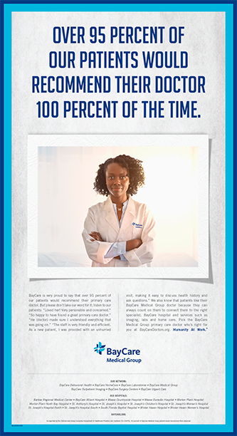 Over 95 Percent of Our Patients print ad