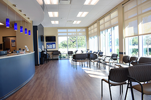 The interior of the BayCare Urgent Care in Riverview, FL