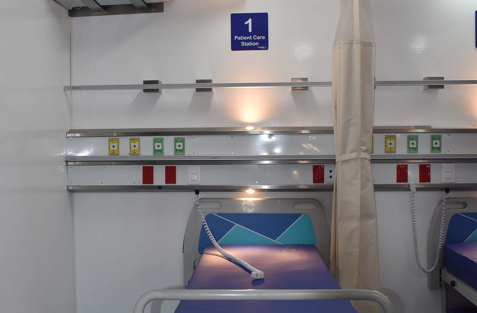 single bed in mobile ICU at winter haven hospital