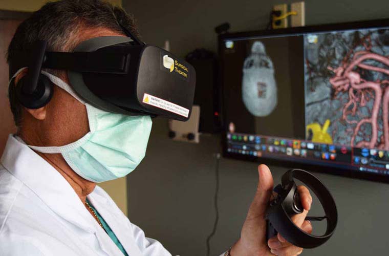 Dr. Gabriel Gonzales-Portillo uses the virtual tool to rehearse and plan surgeries.