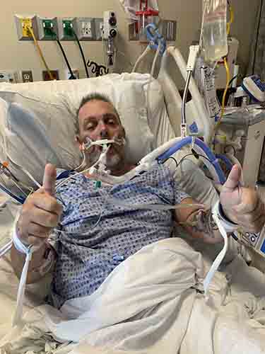 Wayne Goff in the hospital at South Florida Baptist Hospital