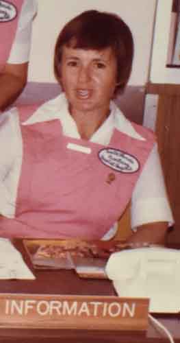 Dottie Pollock in her "Pink Ladies" uniform