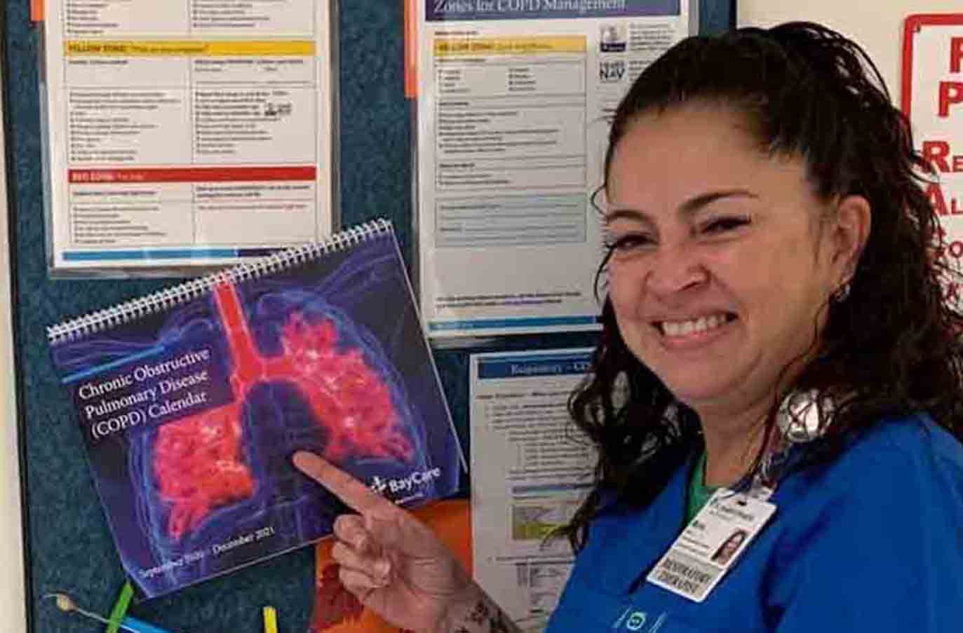 As a pulmonary patient navigator, Maria Daniels focuses on reducing readmissions rates for COPD patients.