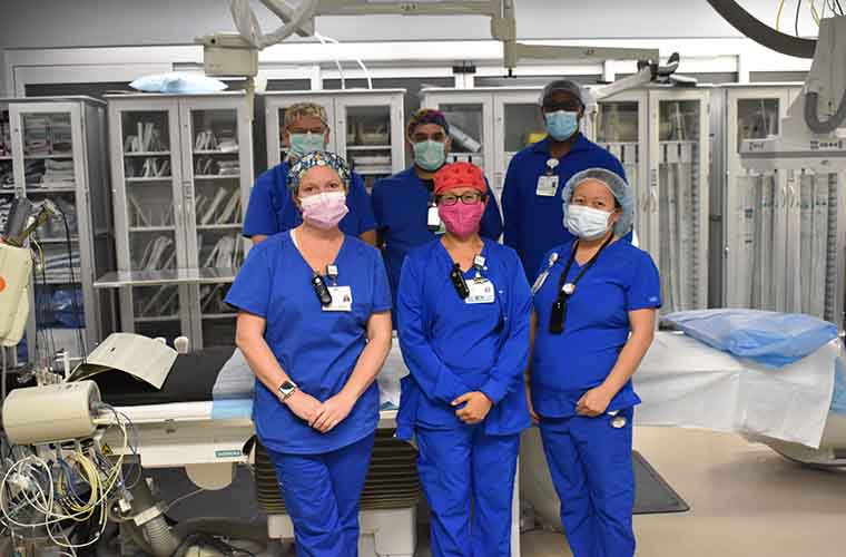 Some members of the St. Joseph's Hospital-South cardiovascular team