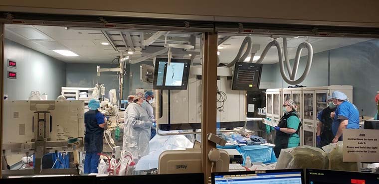  Inside the St. Joseph's Hospital-North operating room during the first TCAR