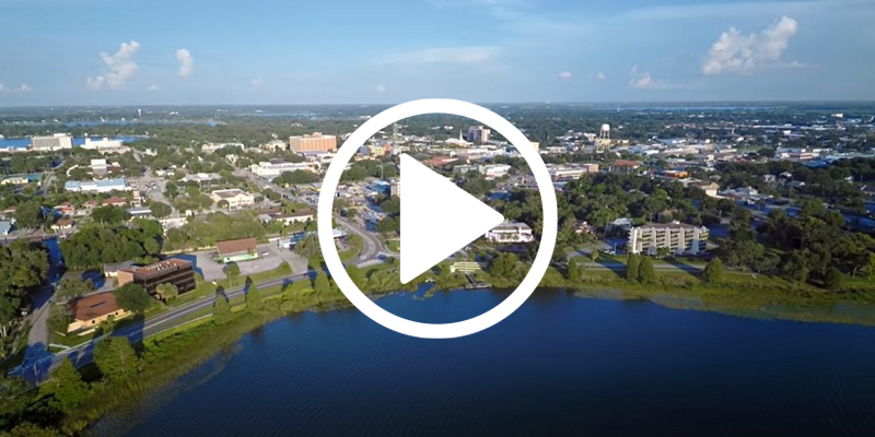An aerial view of Winter Haven, Florida