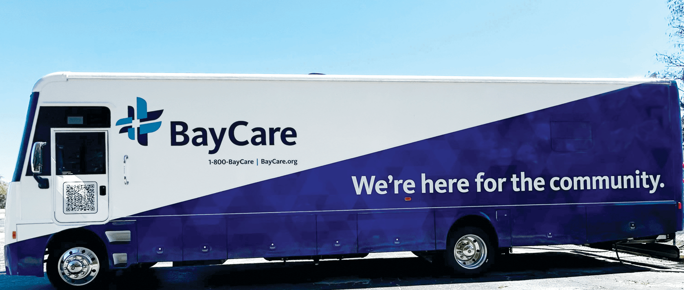 A picture of the BayCare mobile bus
