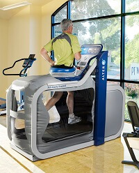Mature man on AlterG Anti-Gravity Treadmill
